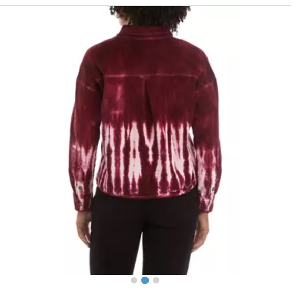 True Craft corduroy Magenta and White Button Down Jacket Large - Picture 3 of 3